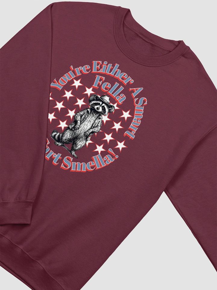 Youre Either A Smart Fella Or A Fart Smella Raccoon Wild West Crewneck Sweatshirt product image (10)