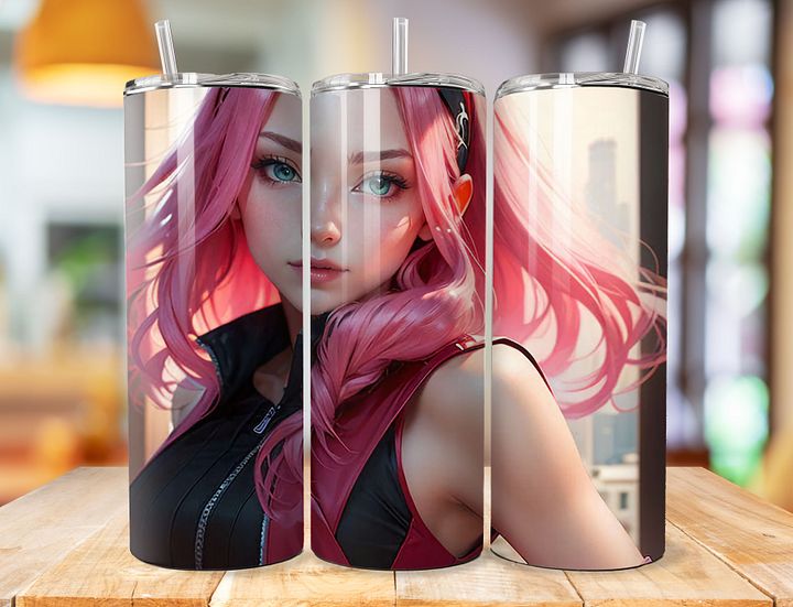 Sakura Haruno 20 oz Stainless Steel Tumbler – Naruto Medical Ninja Power Design product image (1)