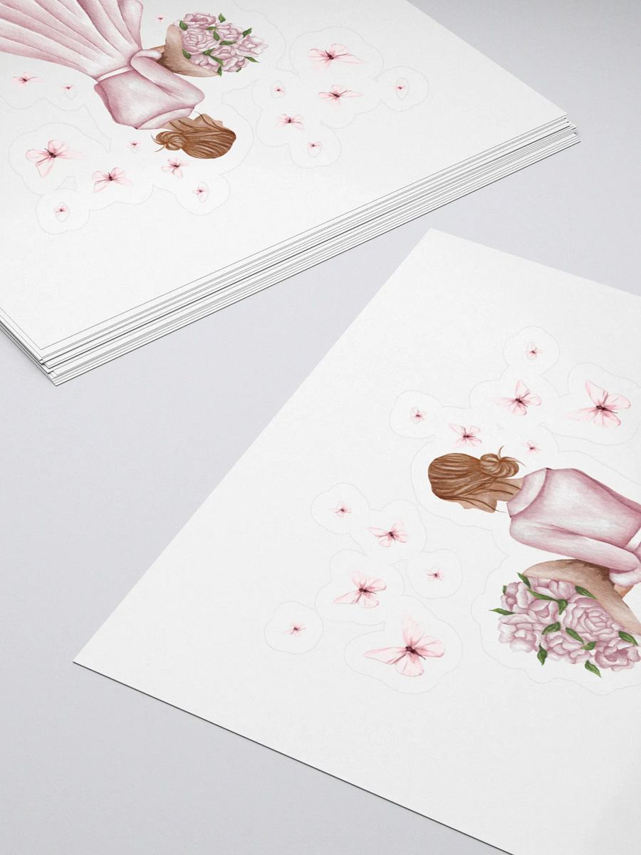 Woman Surrounded By Butterflies Sticker product image (4)