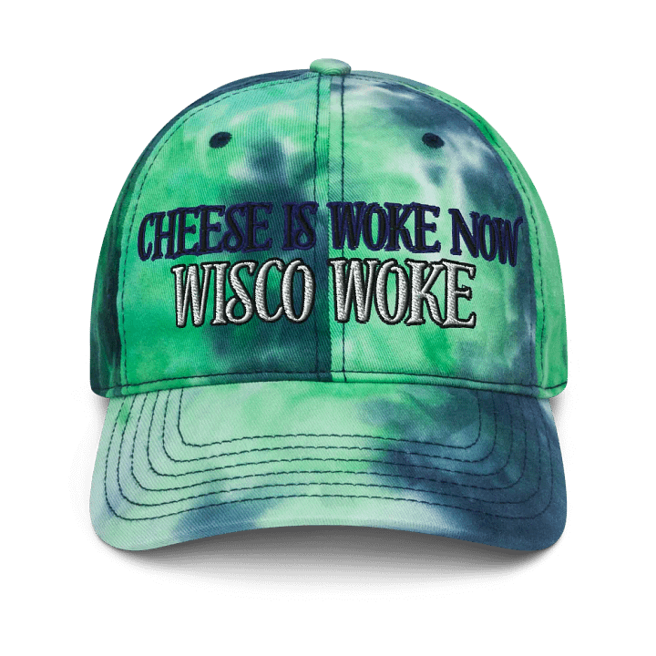 SC Win, Cheese is Woke Now (Words Only), Embroidered Tie-dye Cap product image (1)