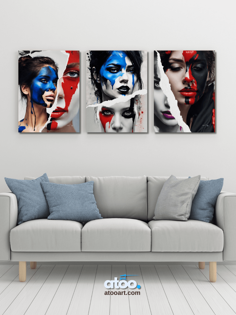 Living in Colors | Blue, red and beyond... | Collage Wall Art product image (4)