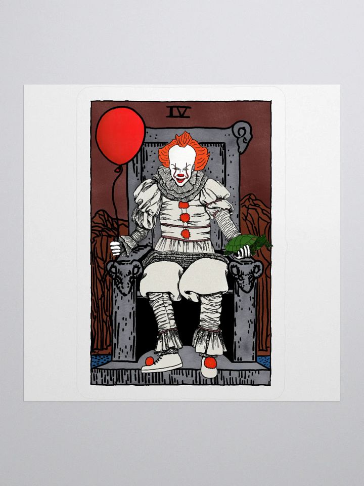 New Pennywise Emperor Tarot Card Sticker product image (1)
