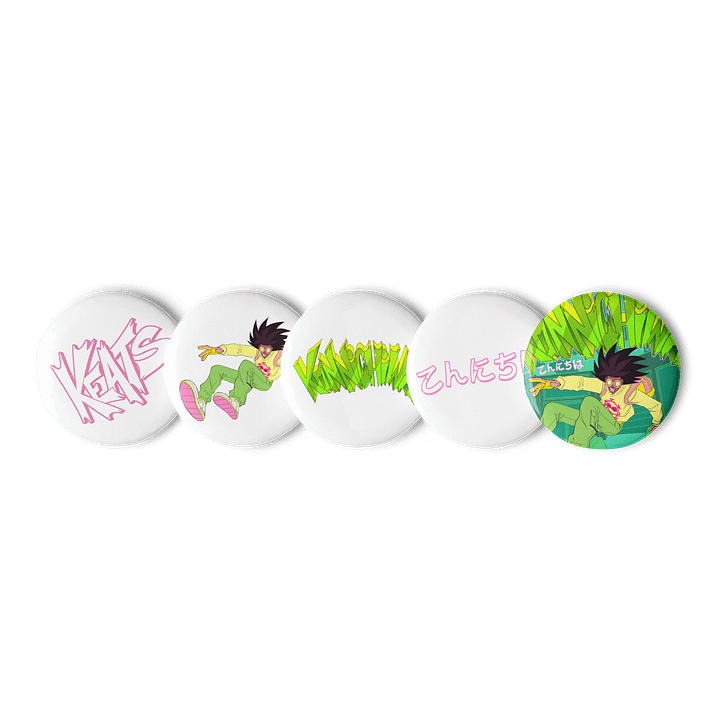 KONNICHIWA Assorted Pin Buttons product image (1)