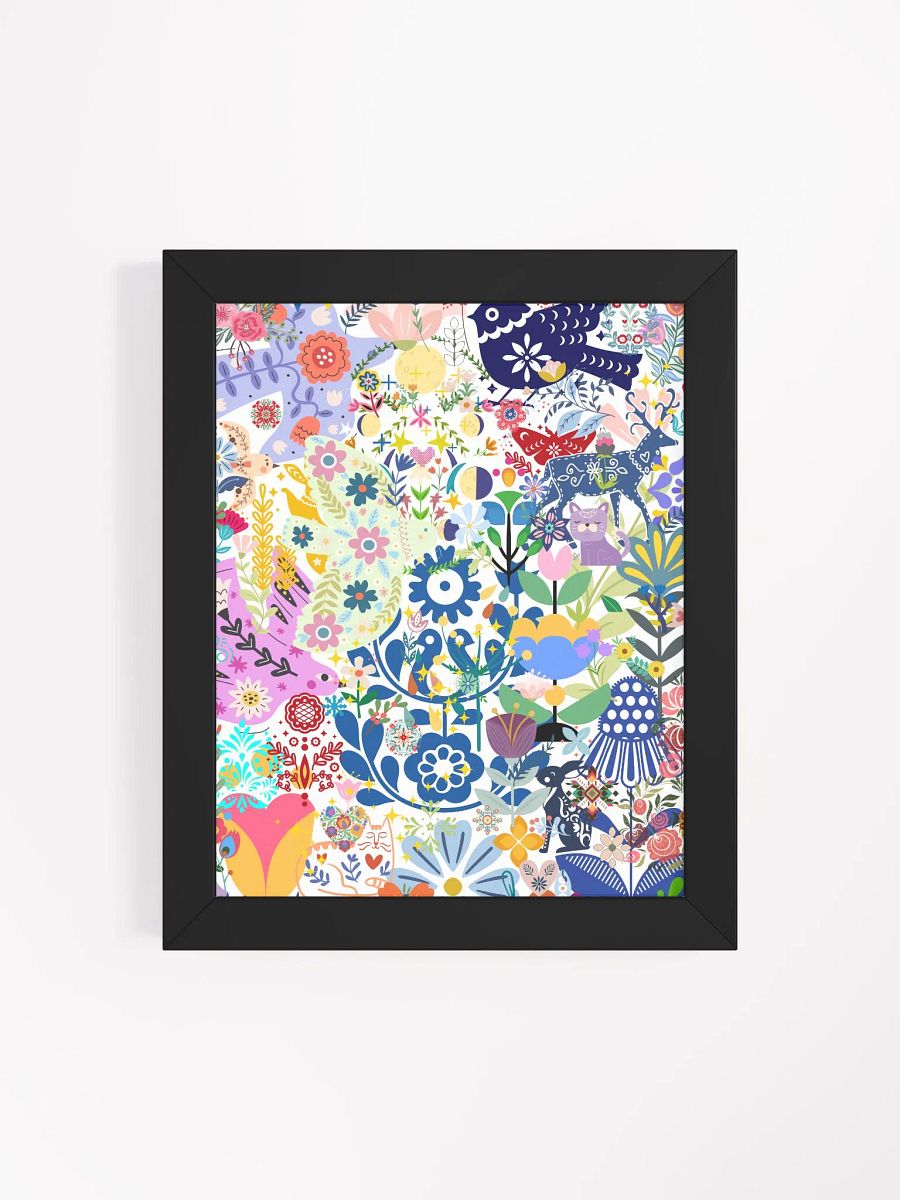 Whimsical Garden Mosaic - Eco-Friendly Matte Poster Frame product image (73)