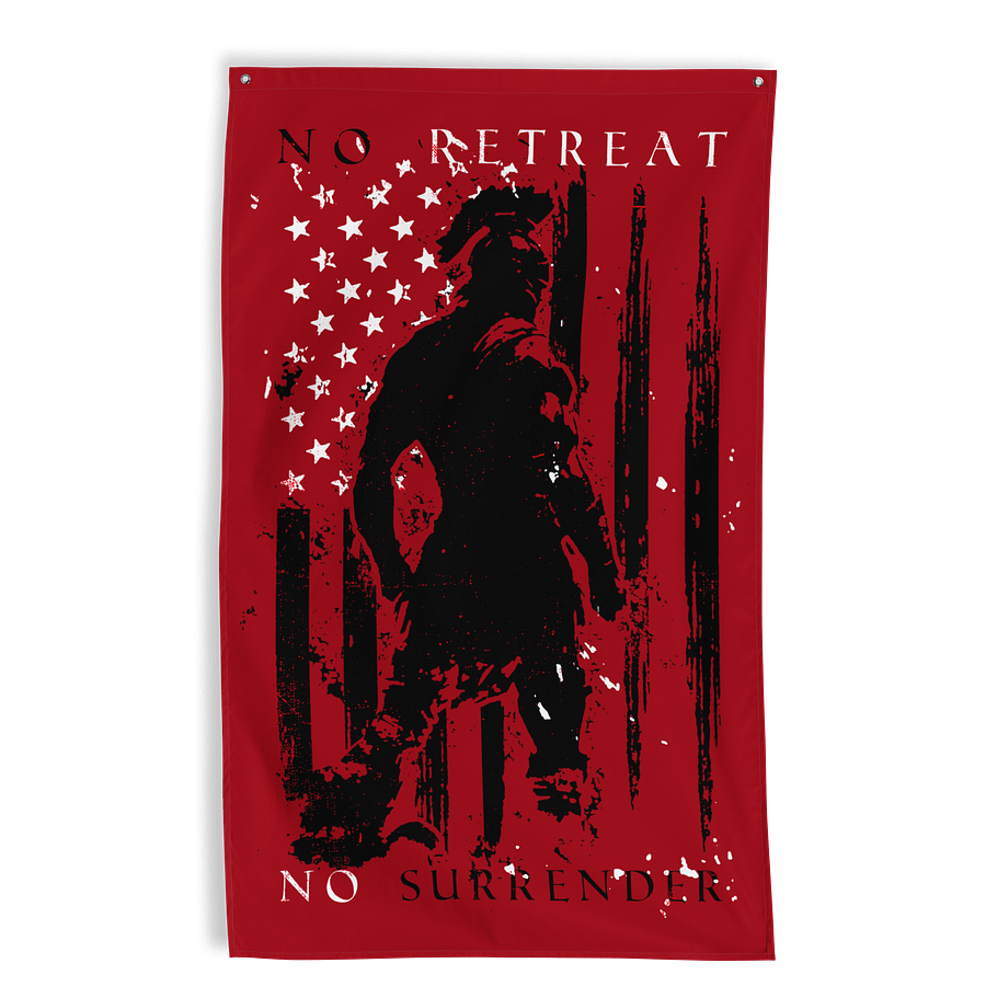 No Retreat. No Surrender. Wall Flag product image (1)