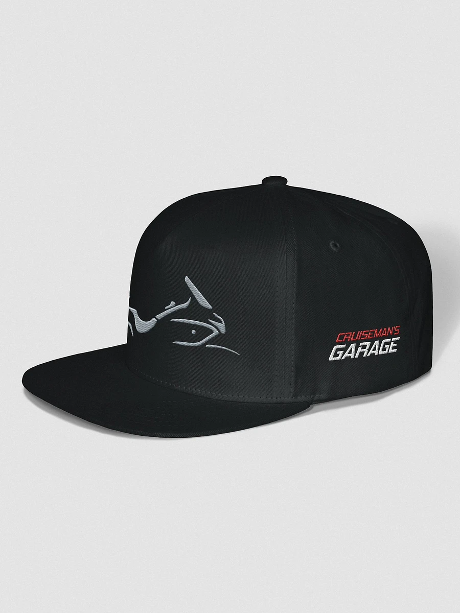 Shadow Wing Cap Gray on Black (Flat bill) product image (2)