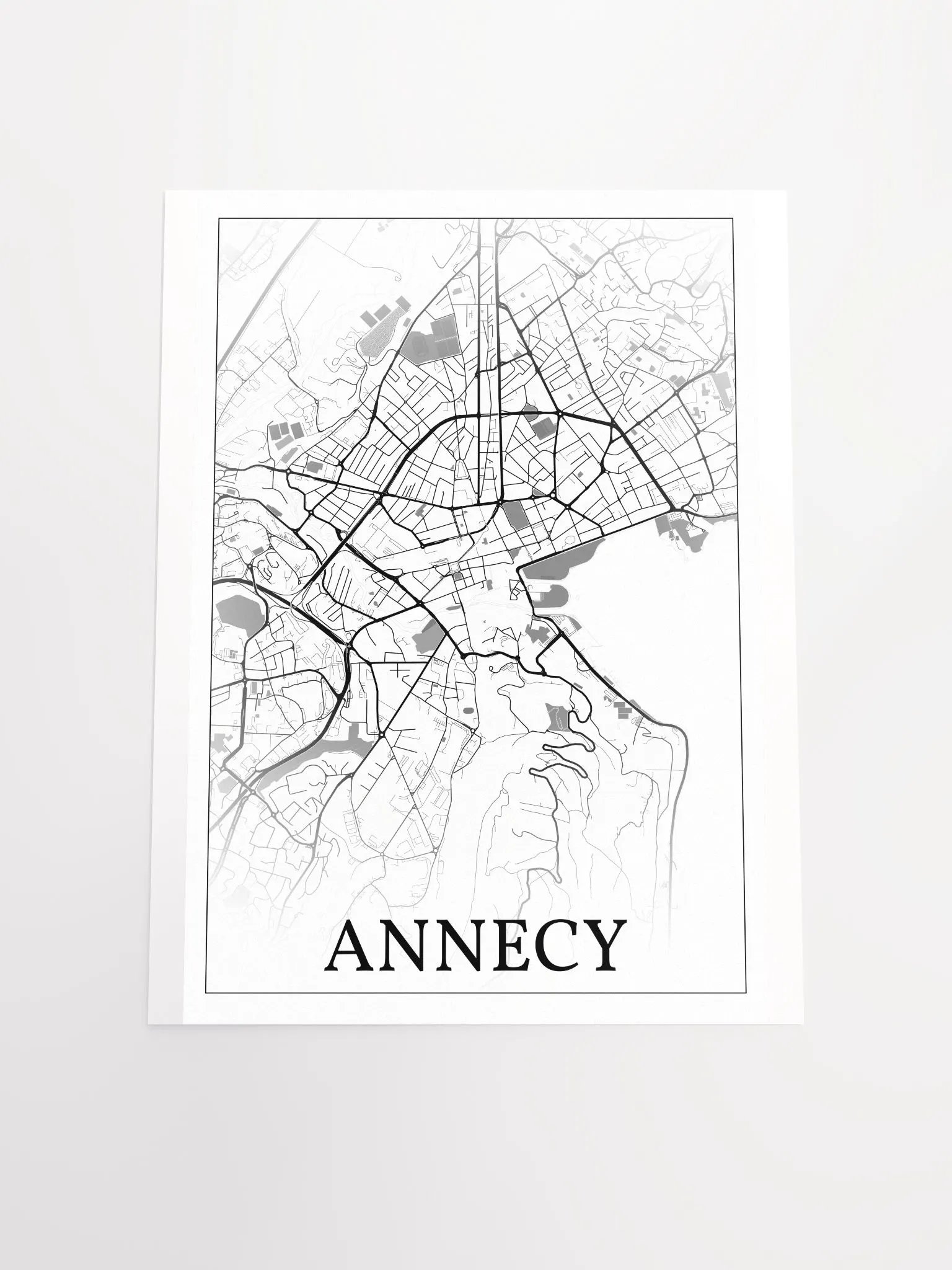 Annecy, France, city map print product image (18)
