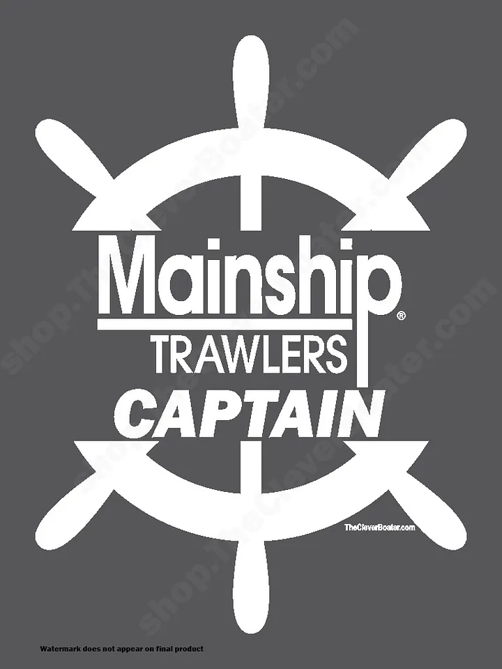 Mainship Captain - T-Shirt - Dark Shirt w/White Logo product image (2)
