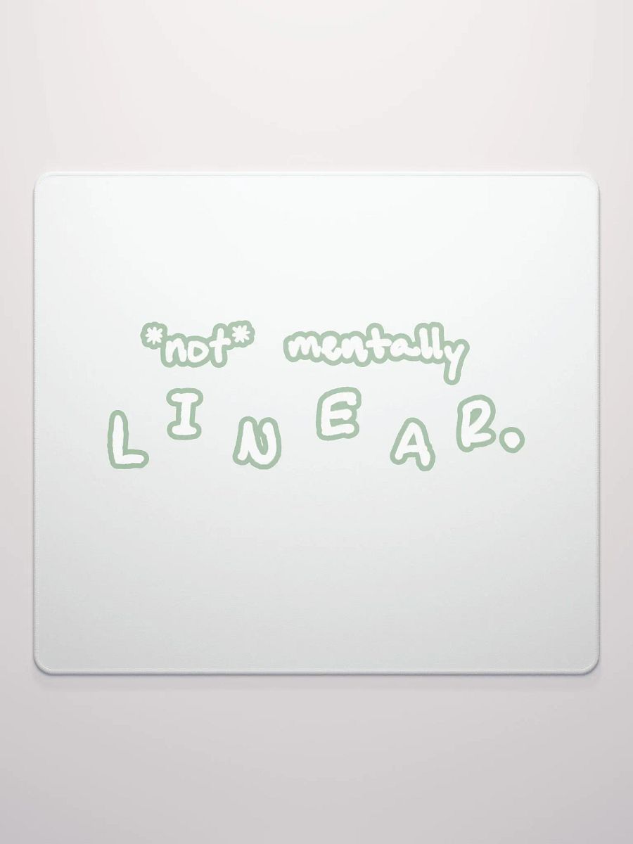 *not* mentally linear (lined design, #96B697) mouse pad product image (2)