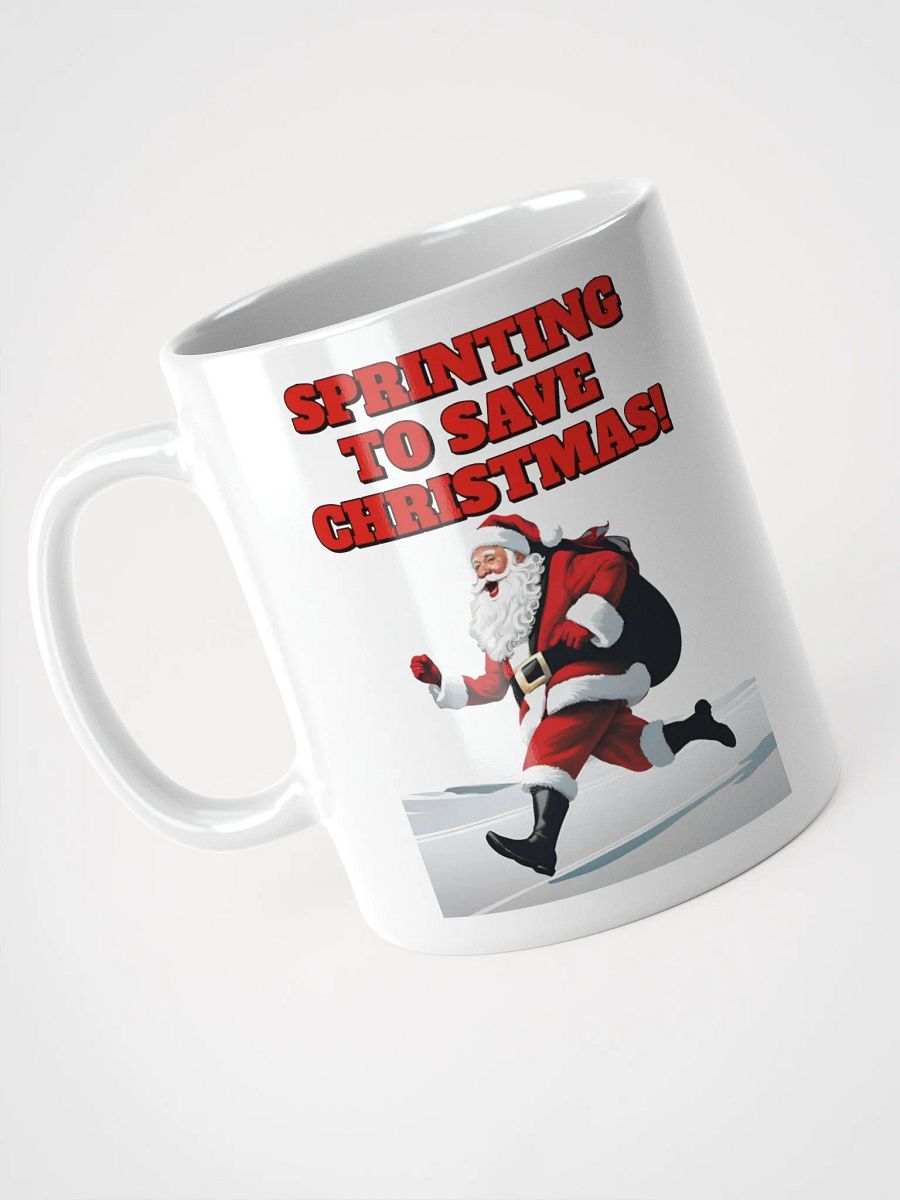 Sprinting To Save Christmas - Santa Claus White Mug product image (9)
