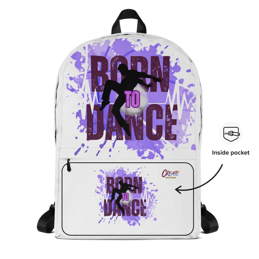 Born to Dance His Silhouette Full Print Backpack product image (12)