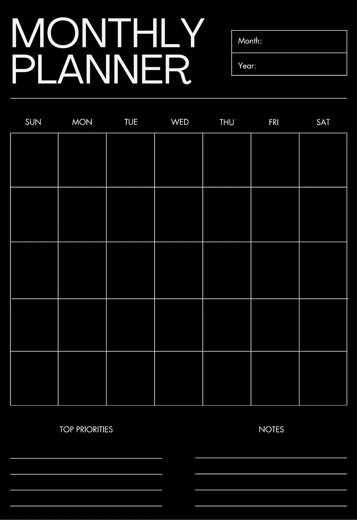 Fillable Monthly Planner product image (1)