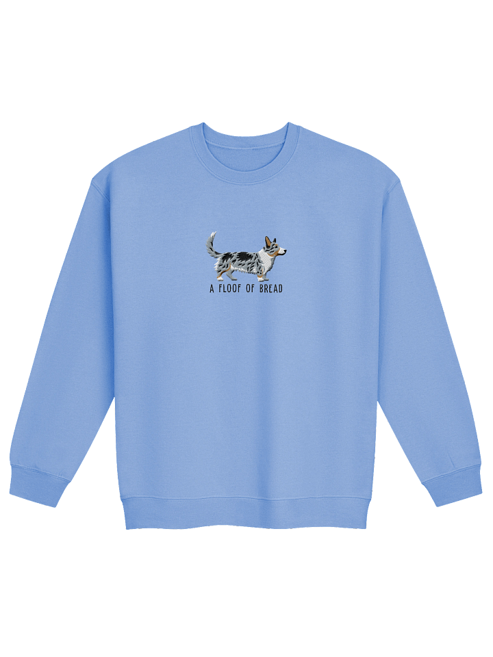 A Floof of Bread Sweatshirt (Embroidered) of a Cardigan Welsh Corgi(Blue Merle Tricolor) product image (9)