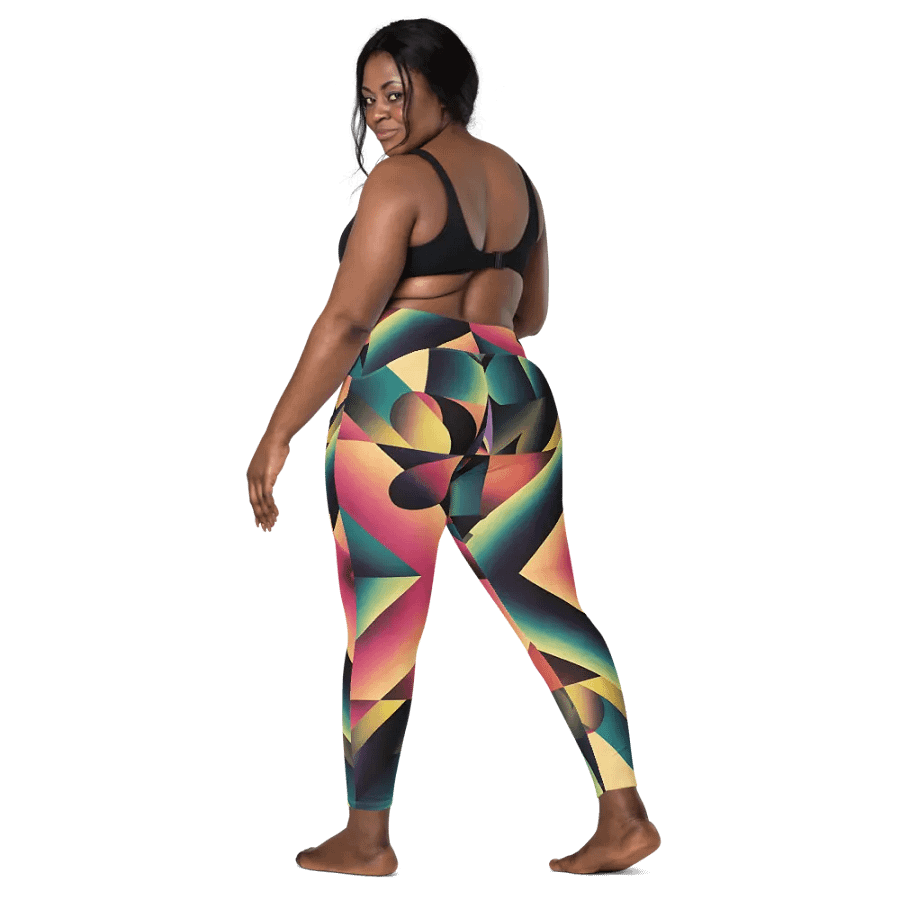 Abstract Lithographic Pattern Design Leggings with pockets - V7 product image (2)
