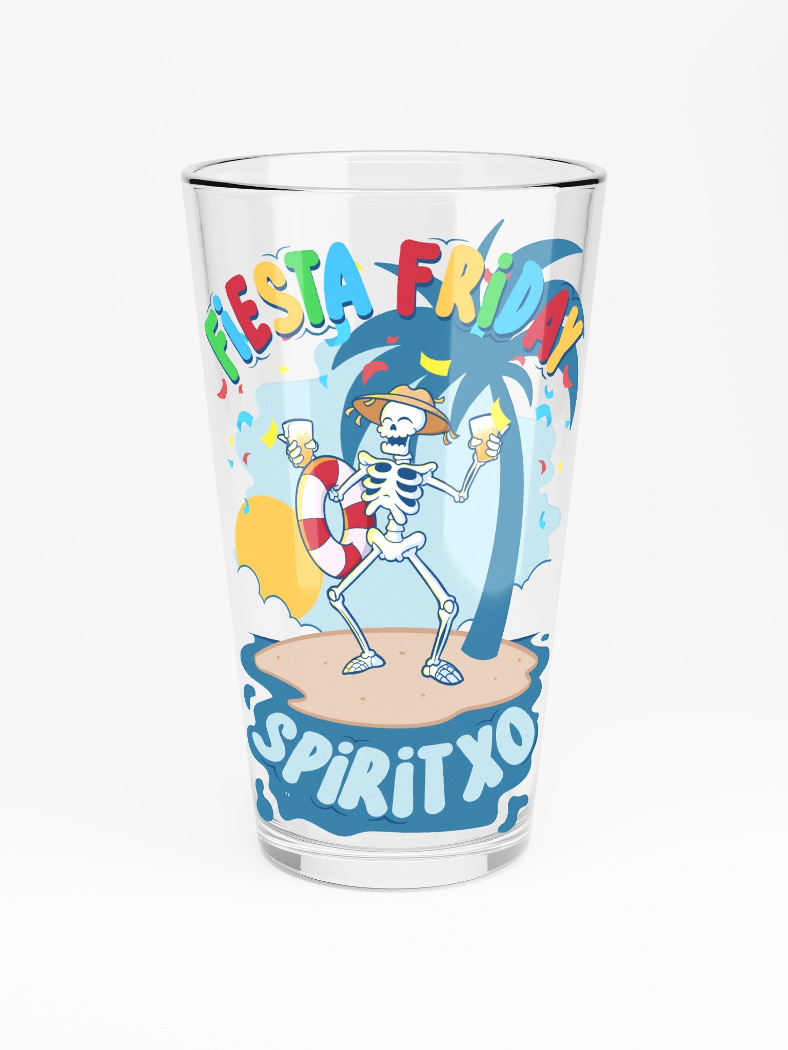 Fiesta Friday Skeleton Shaker Pint Glass product image (3)