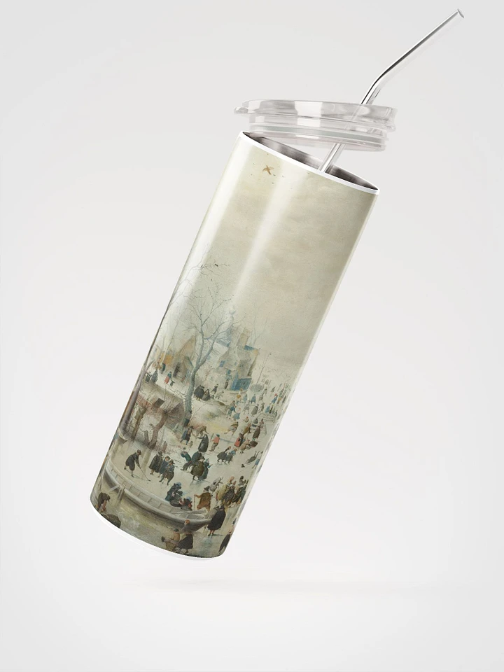 ''Winter Landscape with Skaters'' by Hendrick Avercamp - Stainless Steel Tumbler product image (6)