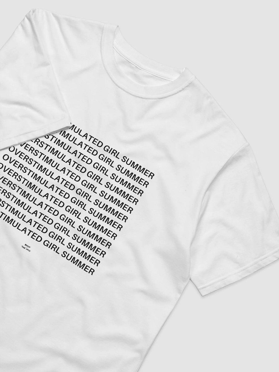 OVERSTIMULATED GIRL SUMMER black eco tee product image (2)