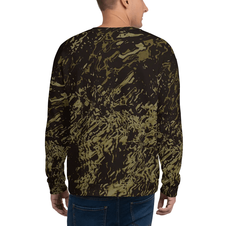 Abstract Brown and Black Marble Effect Unisex All Over Print Sweatshirt product image (1)