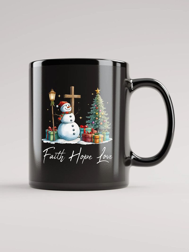 Faith Hope and Love Christmas Mug