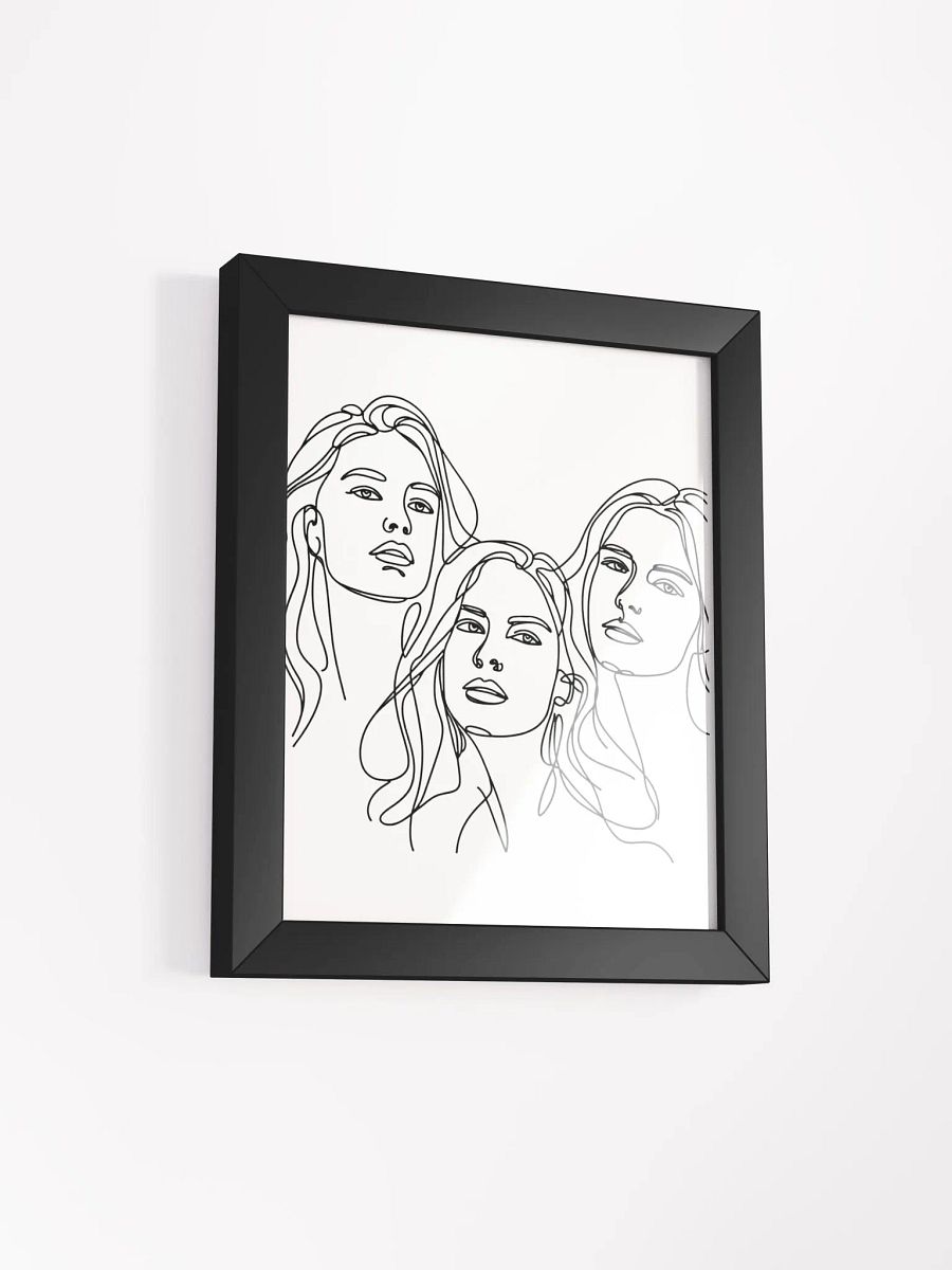Female Models Portraits Line Art Matte Poster Art product image (39)