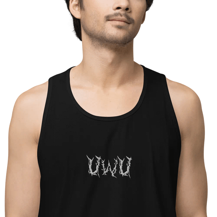 Embroidered Metal UwU Men's Tank Top product image (8)