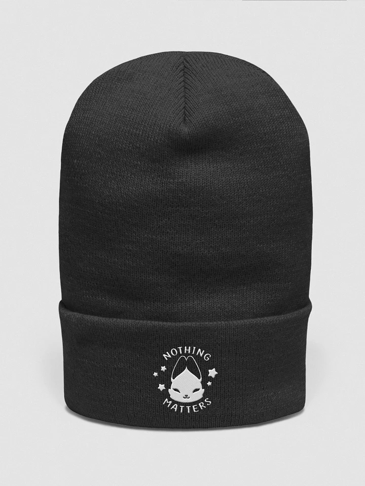 nothing matters ⟡ embroidered beanie [4 colors] product image (6)