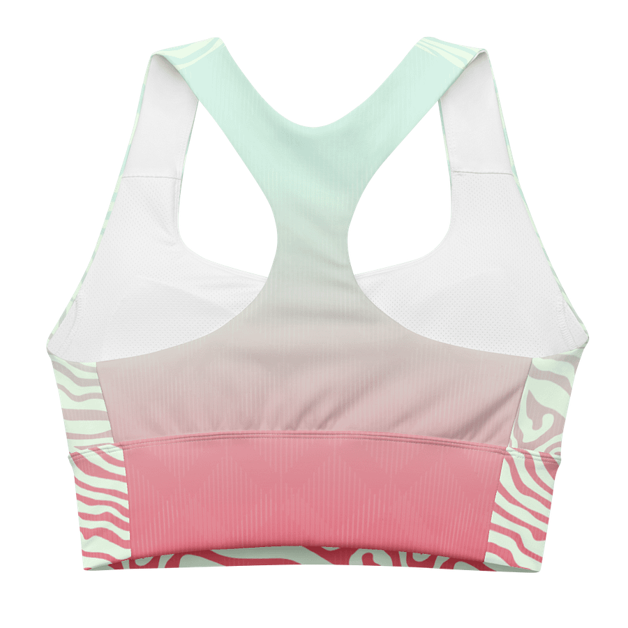 Mint Zebra Recycled Longline Sports Bra product image (2)