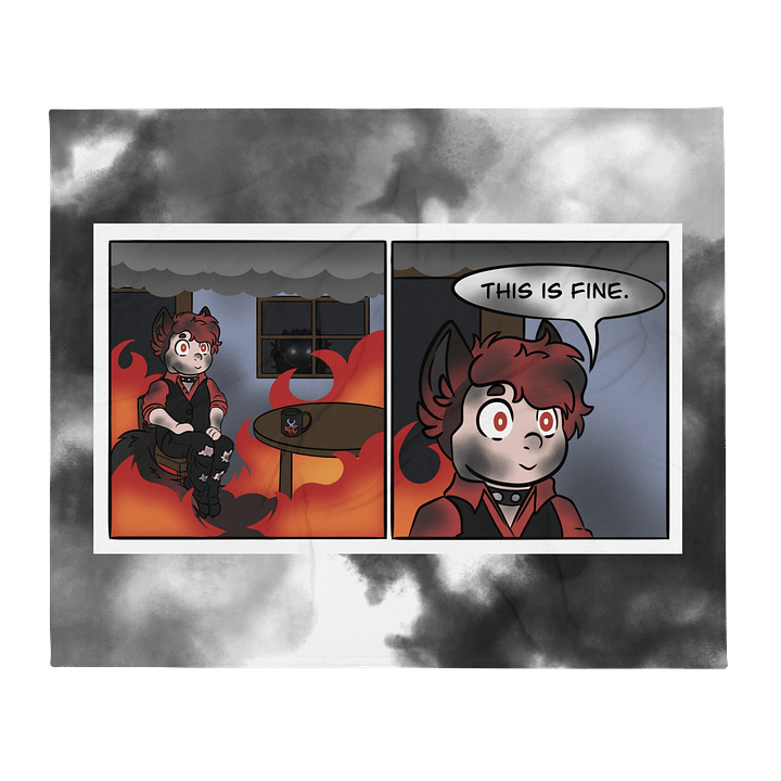 Throw Blanket - This Is Fine Meme product image (1)
