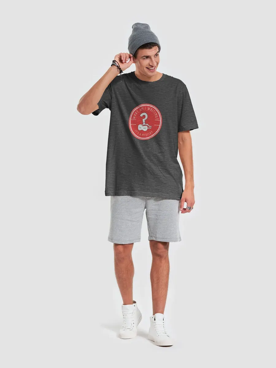 What am I Writing? It's a Mystery - dark grey heather t-shirt product image (6)