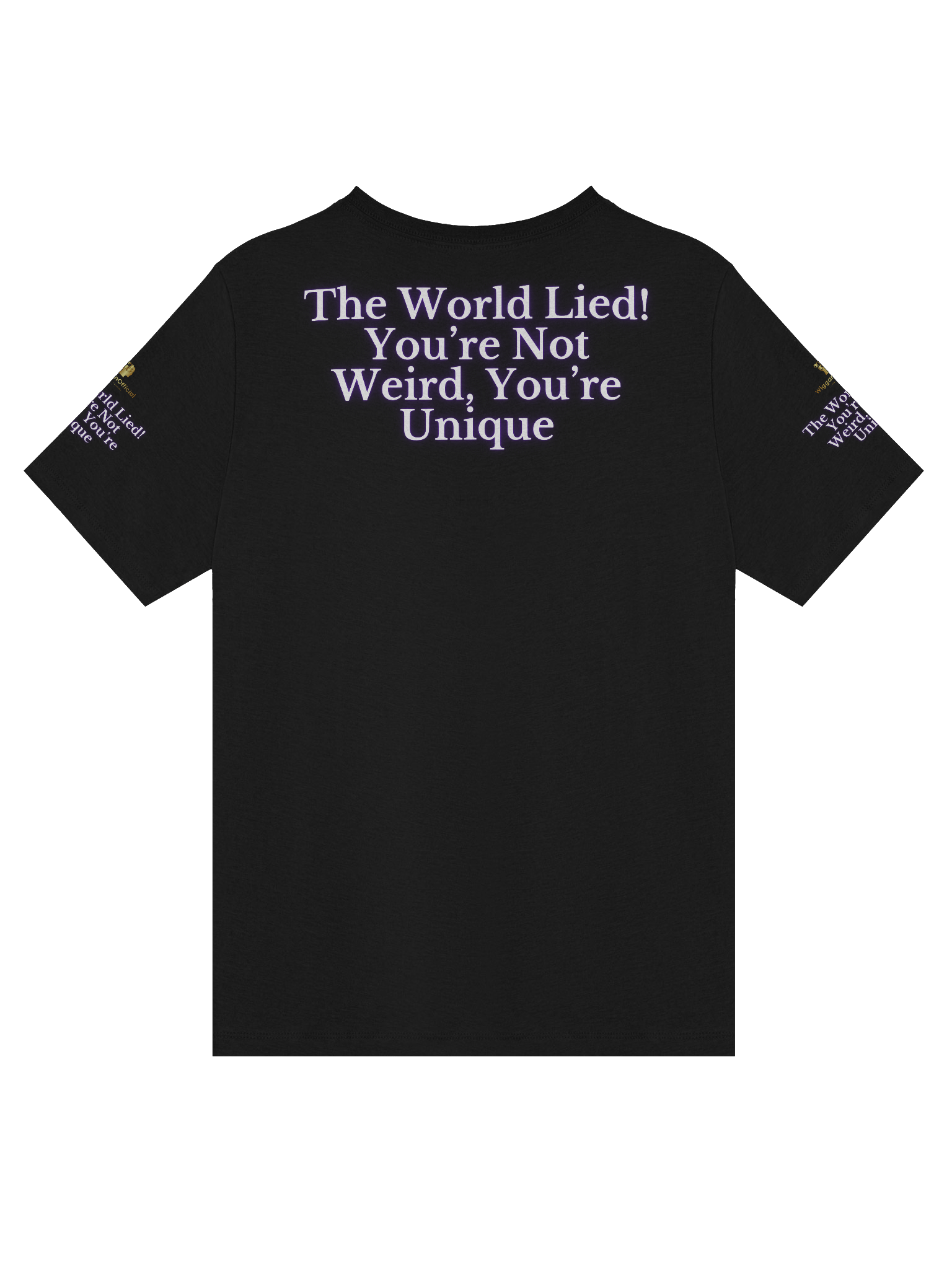 WigganOfficial “The World Lied! You’re Not Weird, You’re Unique” Women's Relaxed V-Neck T-Shirt product image (4)
