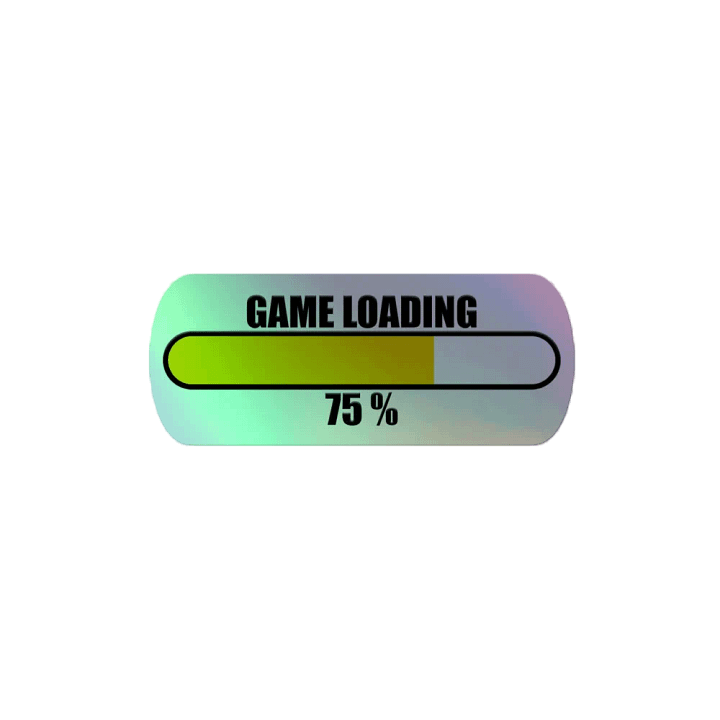 Holographic Game Loading Sticker product image (2)