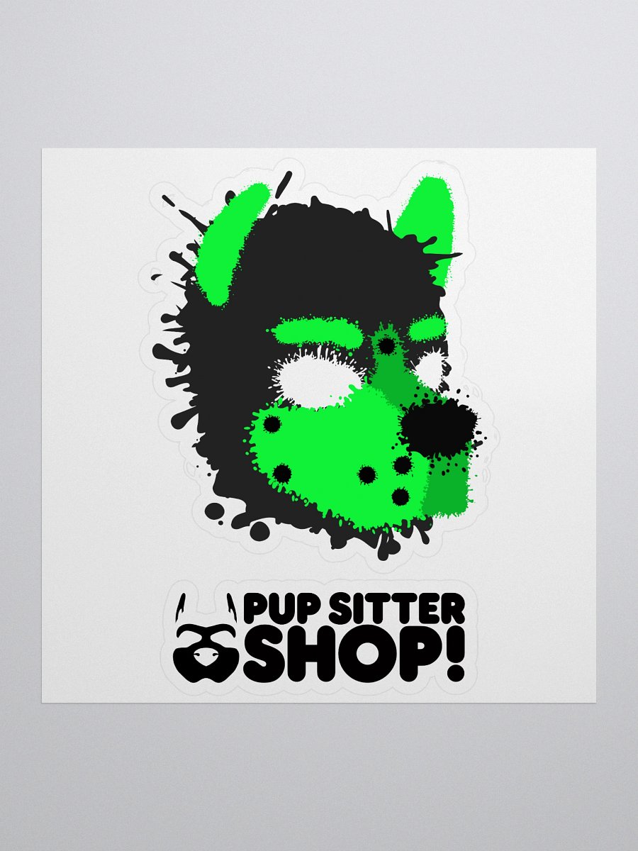 Pup Splatter Sticker - Green product image (1)