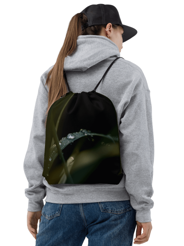 Rucksackbeutel mit Kordelzug - Tautropfen auf Blatt product image (2)