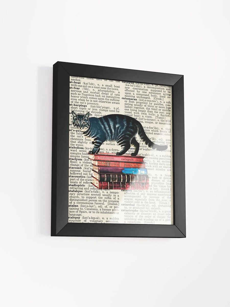 Reader Cat Dictionary Wall Art for Book & Cat Lovers product image (13)
