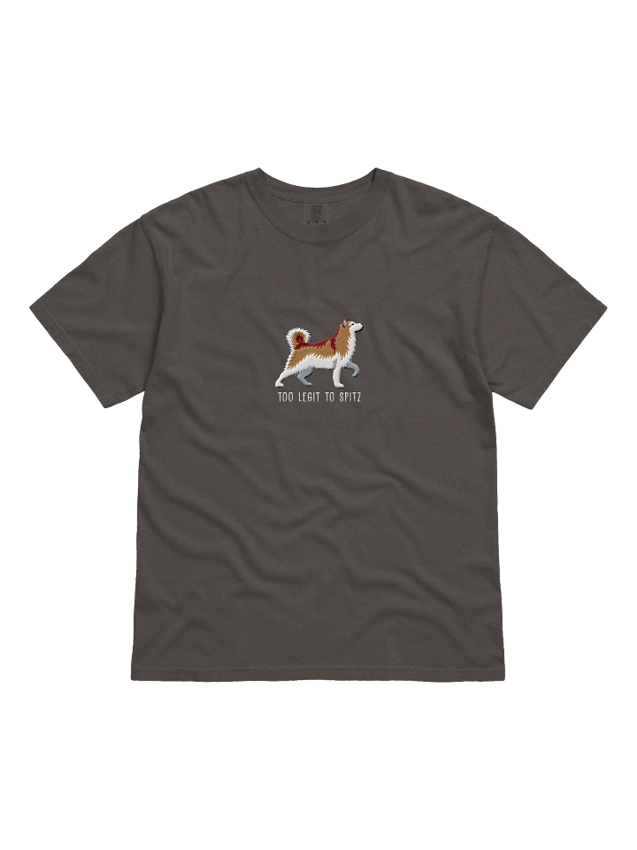 Too Legit to Spitz T-Shirt(Embroidered) of an Alaskan Malamute(Brown) product image (3)