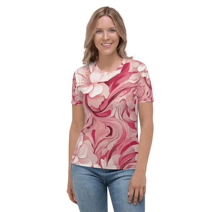 Pink & white abstract pattern product image (1)