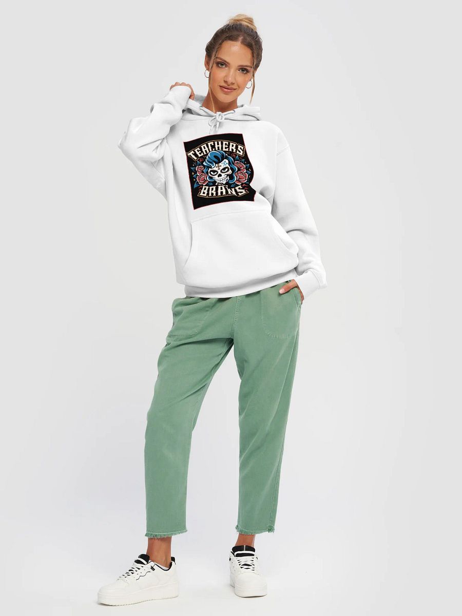 Women "TEACHES LOVE BRAINS" premium pullover hoodie product image (5)
