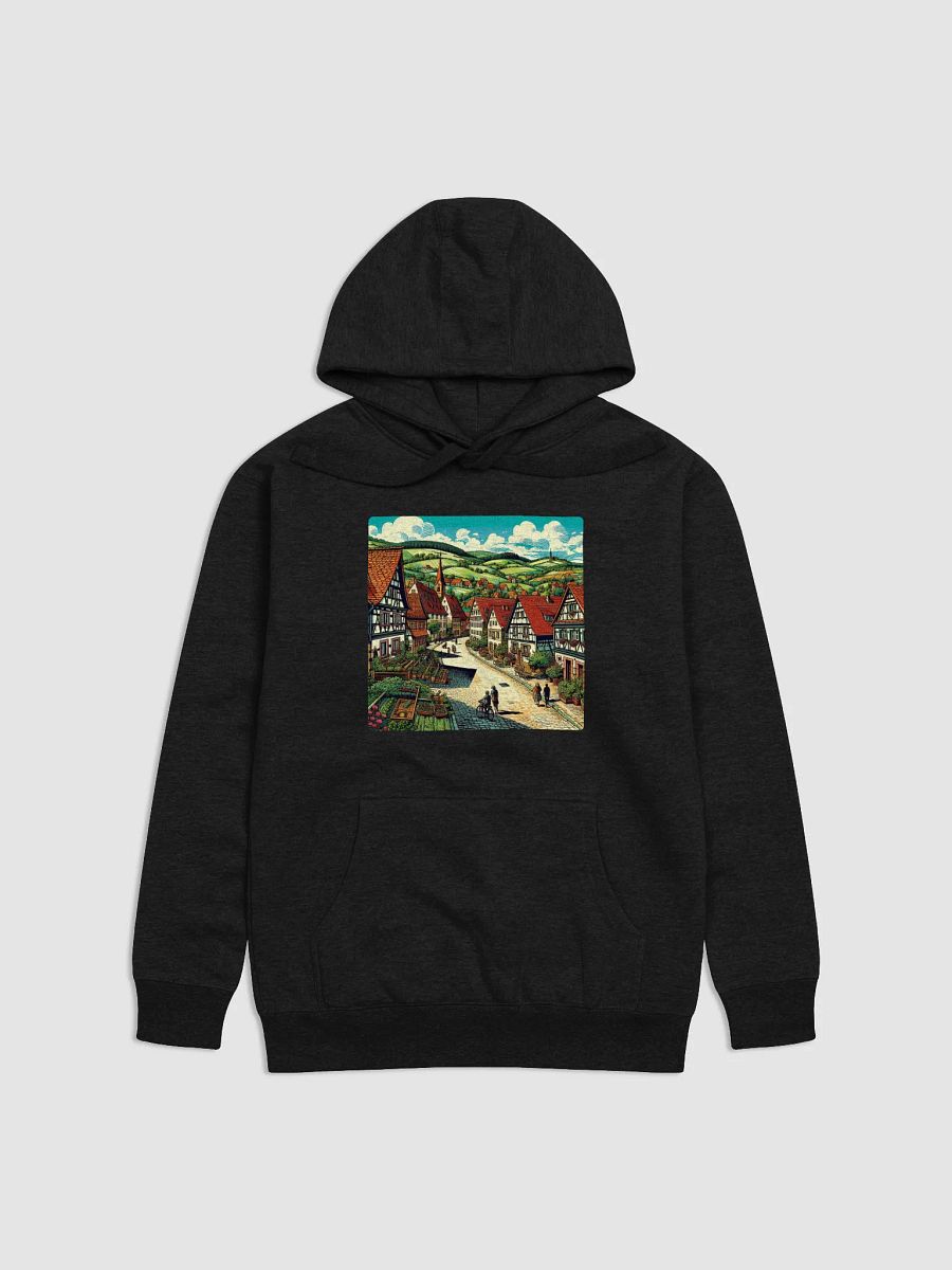 Rustic Village Vibes Premium Hoodie | AI work Stuttgart city product image (12)