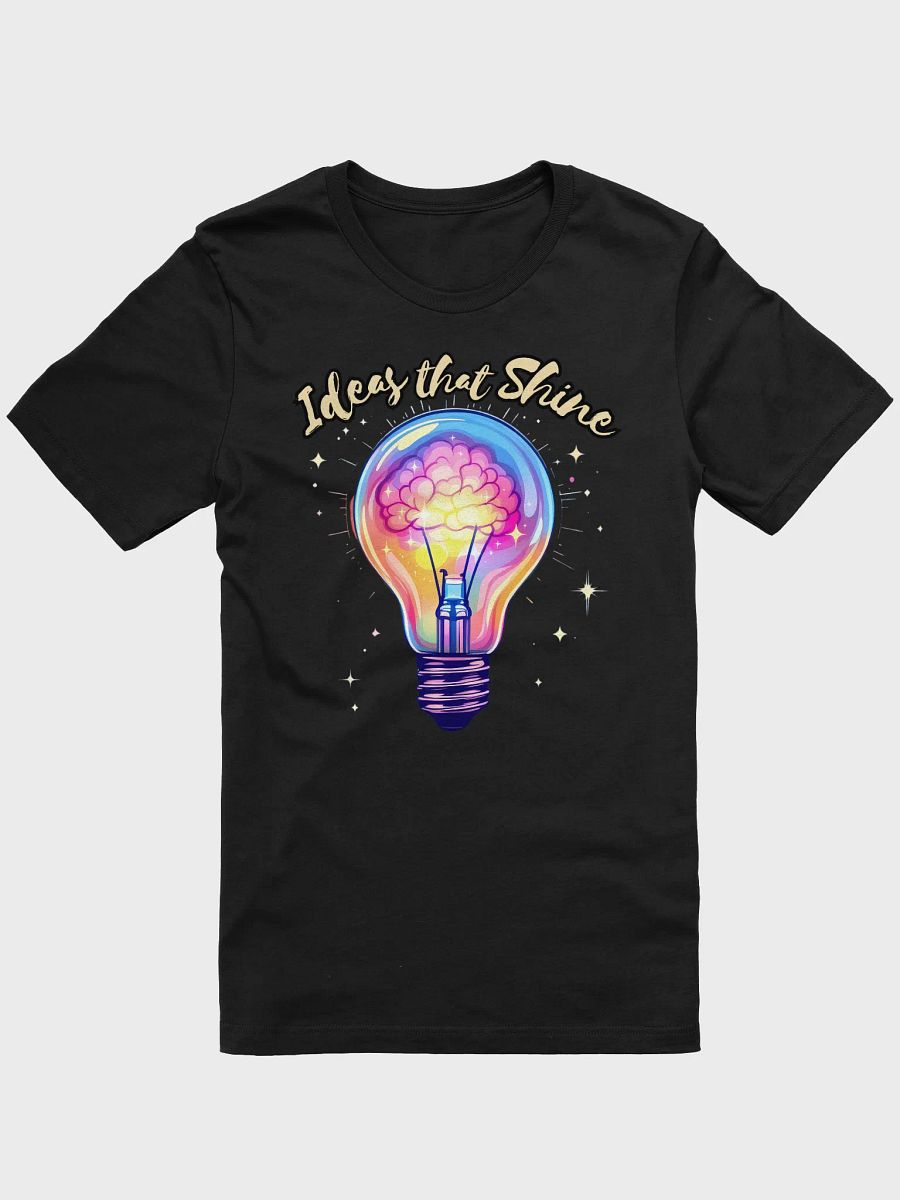 Ideas That Shine T-Shirt – Artistic Light Bulb Tee – Creative Brain Design – Colorful Classic Fit Tee – Unique Inspirational Shirt product image (1)