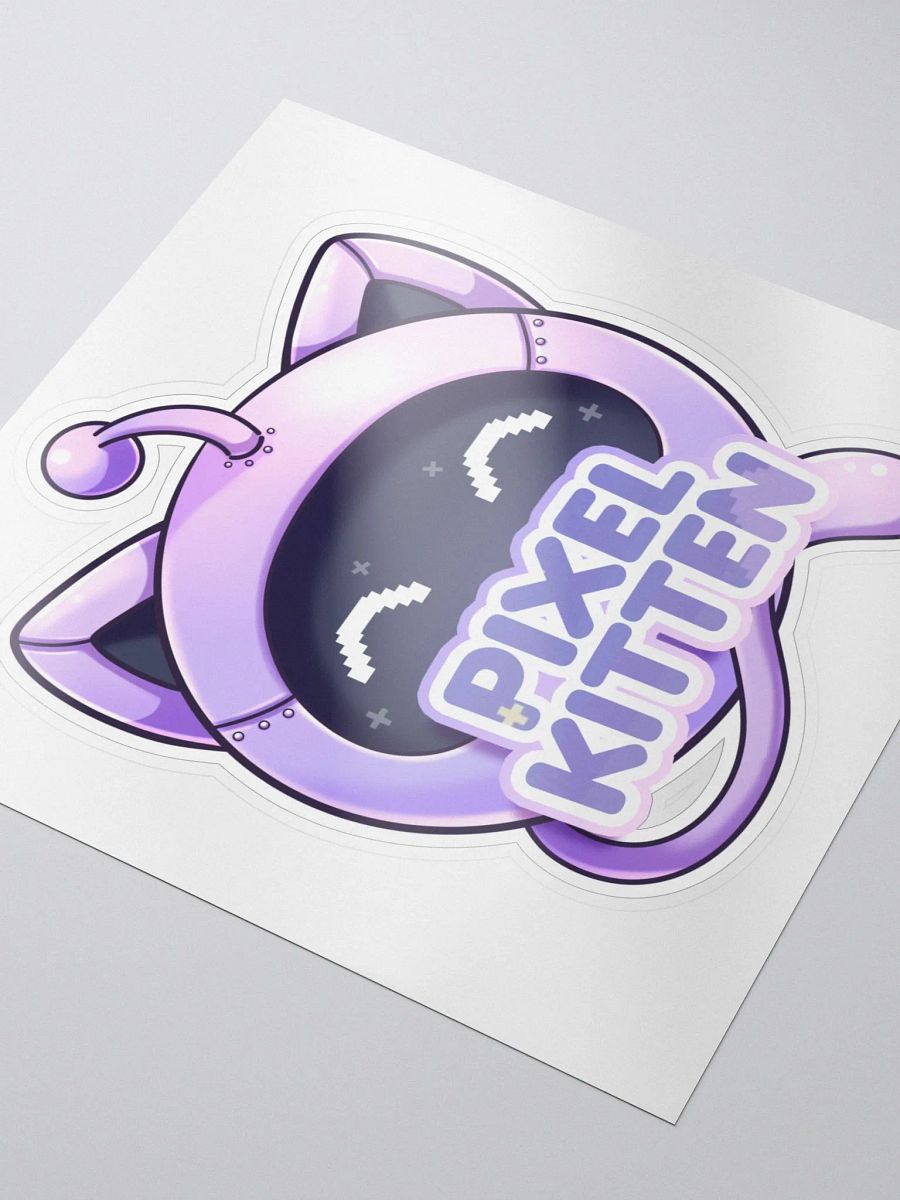 Pixel Kitten Robot Logo Sticker product image (3)
