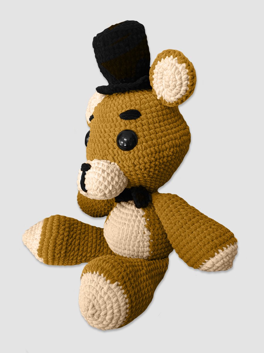 CHARMING BROWN TEDDY BEAR - HANDMADE CROCHET PLUSH TOY product image (3)