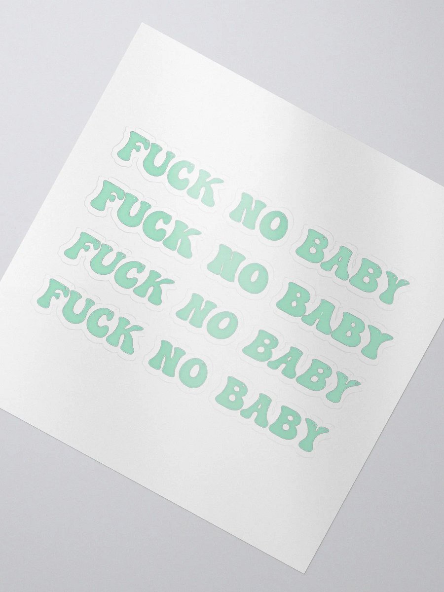 FUCK NO BABY sticker sheet product image (2)