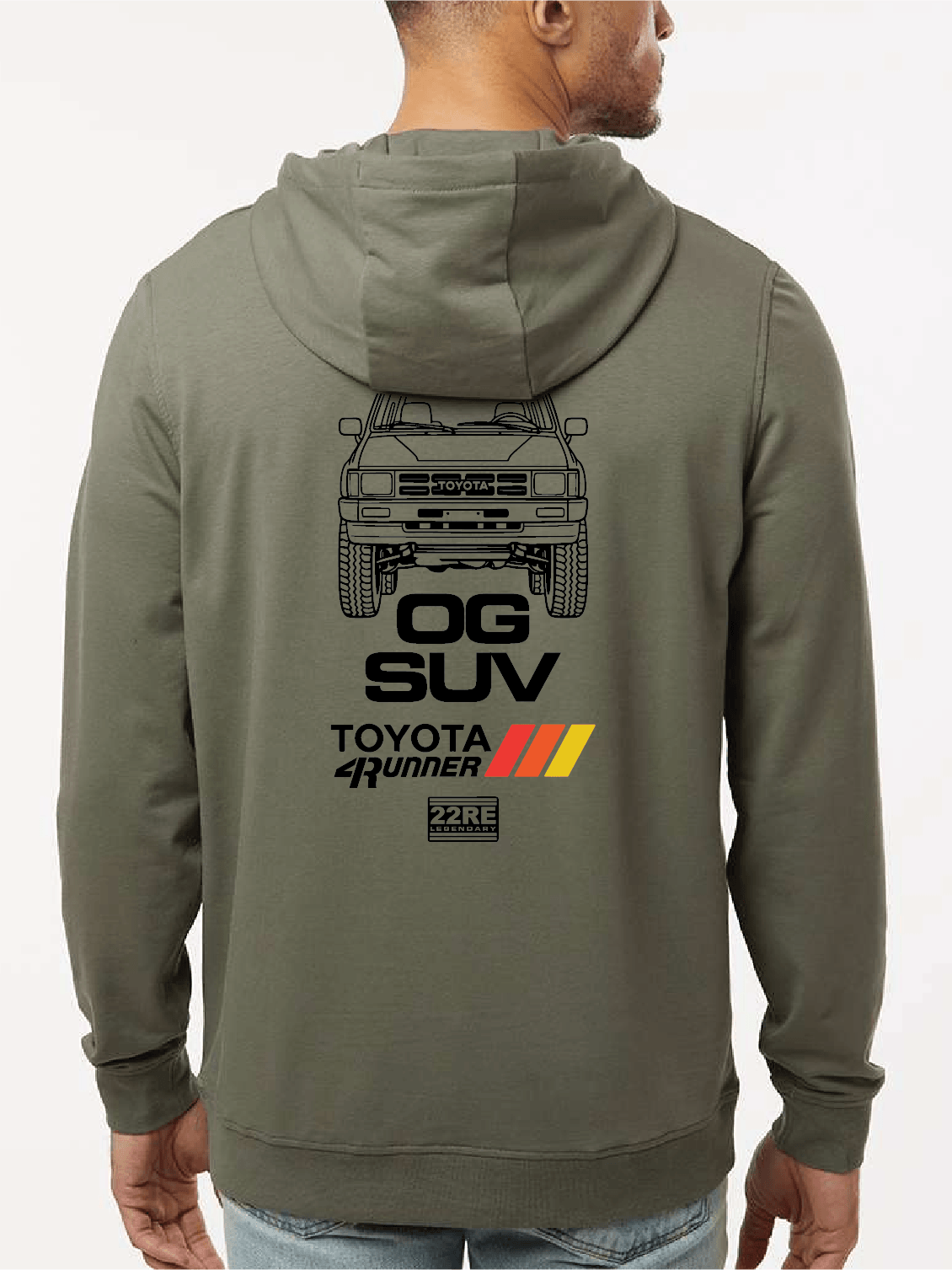 Vertical Unisex Premium Hoodie - Olive/Black product image (1)