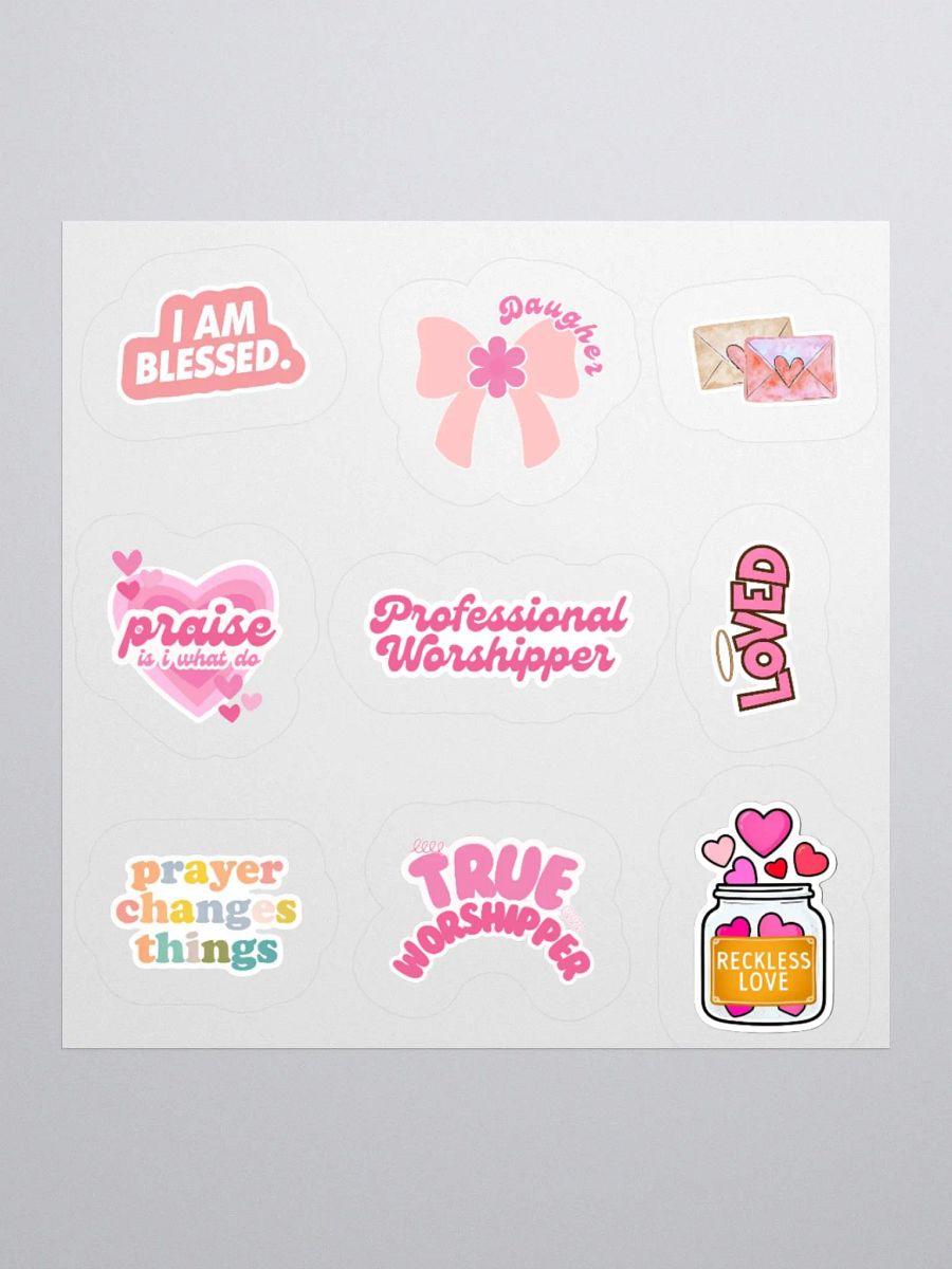 Worship & Love Kiss Cut Stickers Set product image (2)