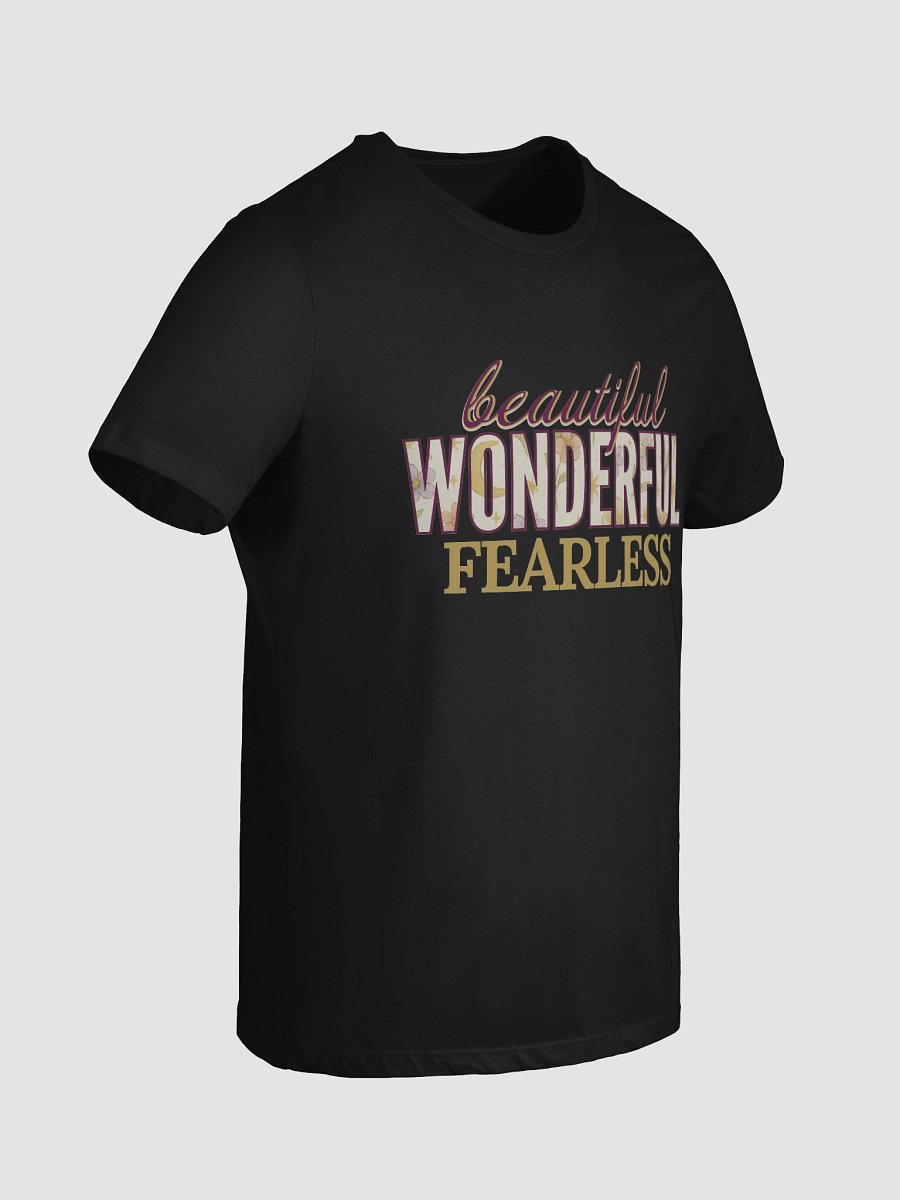 Beautiful Wonderful Fearless Tee – Celestial Floral Empowerment Shirt for Women product image (5)