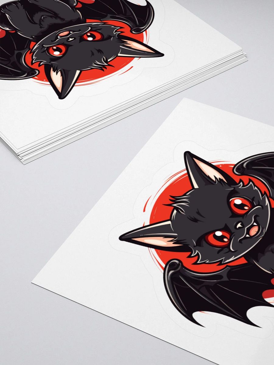 Cat Bat Halloween Funny Sticker product image (4)