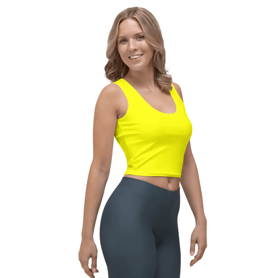 Plain Color Yellow Crop Top product image (4)