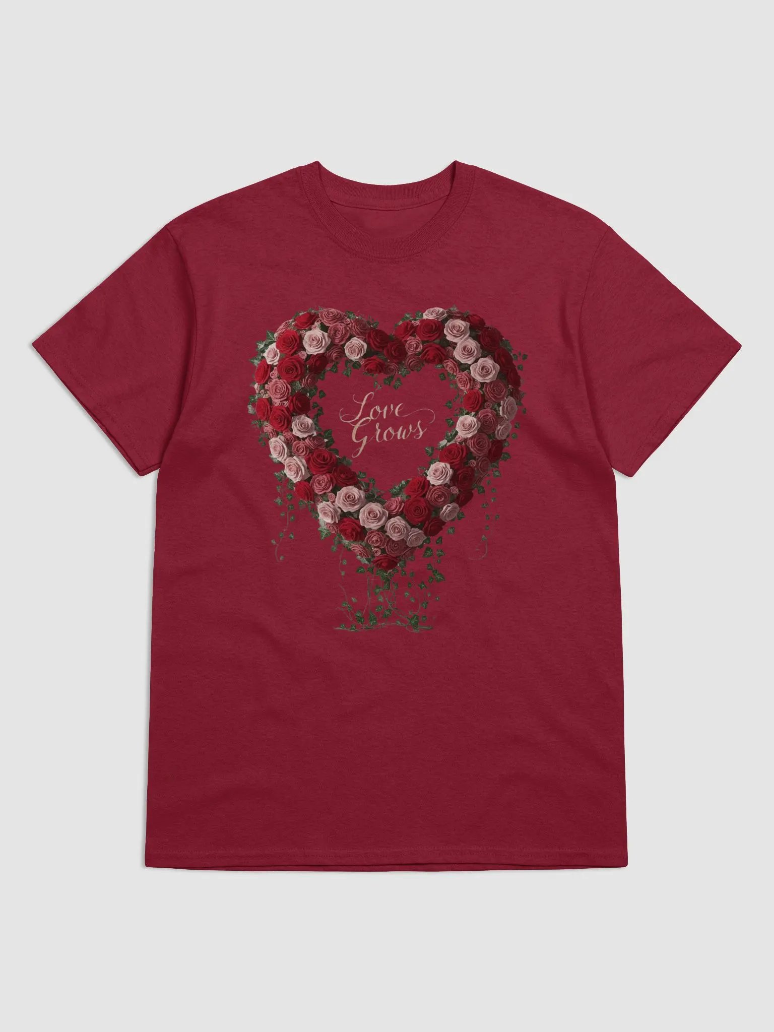 Love Grows Floral Heart T-Shirt product image (3)
