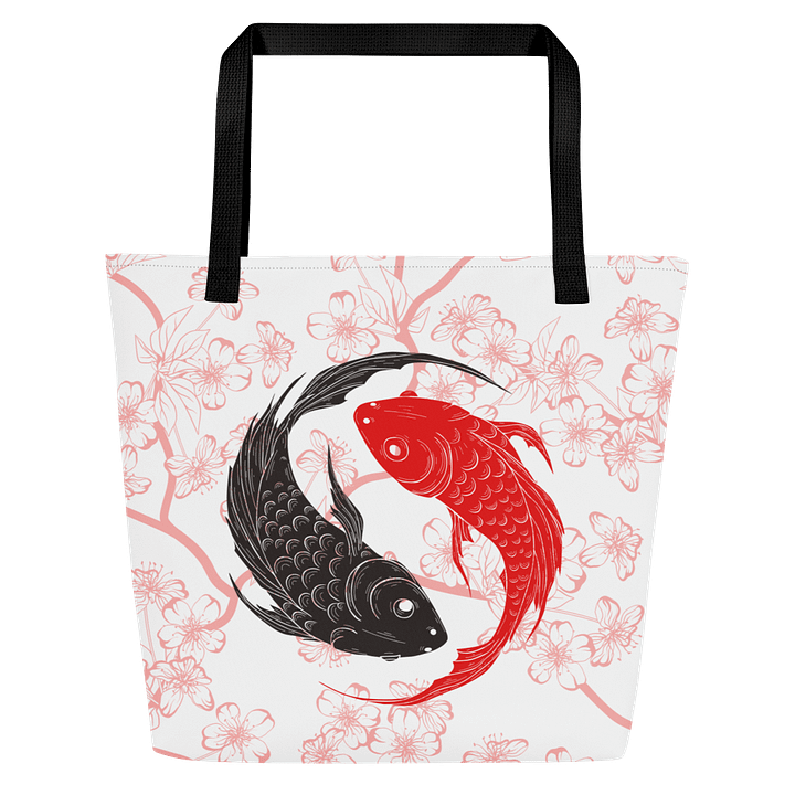 Yin-Yang Koi Fish Harmony Tote Bag product image (1)
