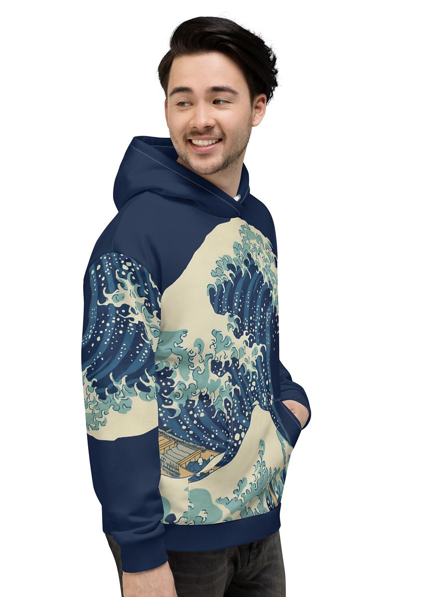 Under the Wave off Kanagawa All-Over Print Recycled Unisex Hoodie product image (12)